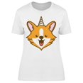 thumbnail image 1 of Corgi And An Unicorn Horn T-Shirt Women -Image by Shutterstock, Female XX-Large, 1 of 2