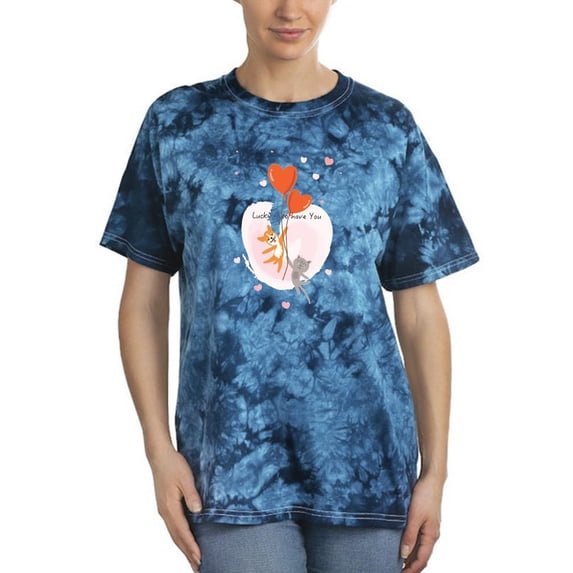 Corgi And Gray Kitten Tie Dye Crystal Women -Image by Shutterstock, Female Medium