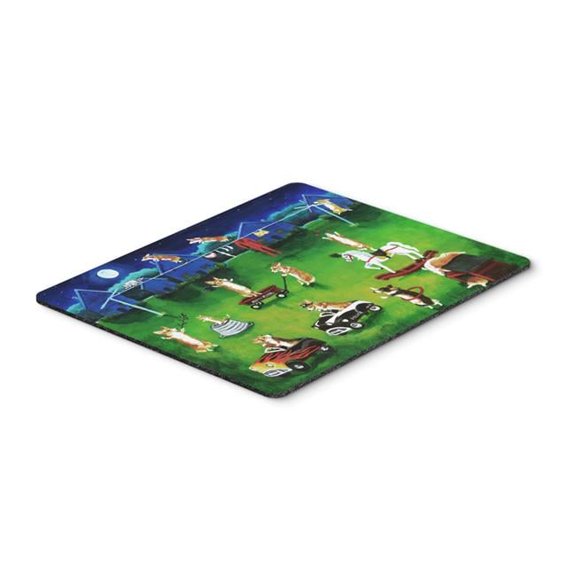 Corgi Backyard Circus Mouse Pad, Hot Pad or Trivet