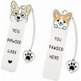 thumbnail image 1 of Corgi Bichon Dog Reading Bookmark - Cute Stainless Steel with Tassel Bookmarks for Dog Loving Lady Dog Loving Bookworm Retirement Back to School Reading Gift for Elder Leader Friend, 1 of 17