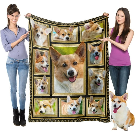 Corgi Blanket for Kids Boys Girls, Corgi Gifts for Corgi Dog Lover, Super Soft Fuzzy Dog Throw Blanket Corgis Print Plush Gift for Birthday Christmas 60x80inch