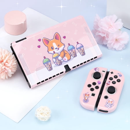Corgi Boba Case - Dog Nintendo Switch, Lite, OLED Bundle