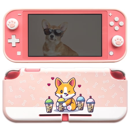 Corgi Boba Case - Dog Nintendo Switch, Lite, OLED Bundle