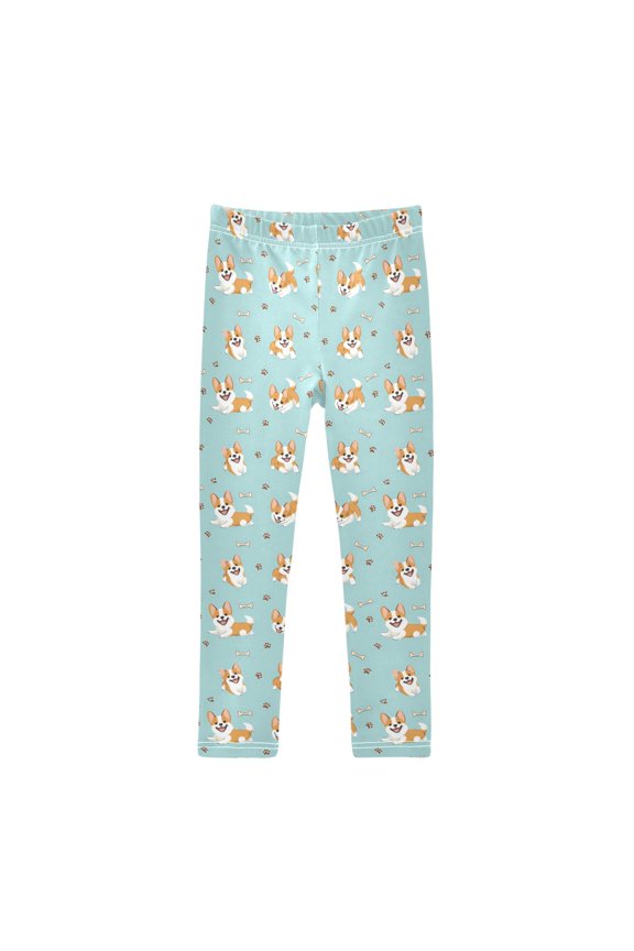 Corgi Bone Printed Leggings Yoga Pants for in 4t to 10t