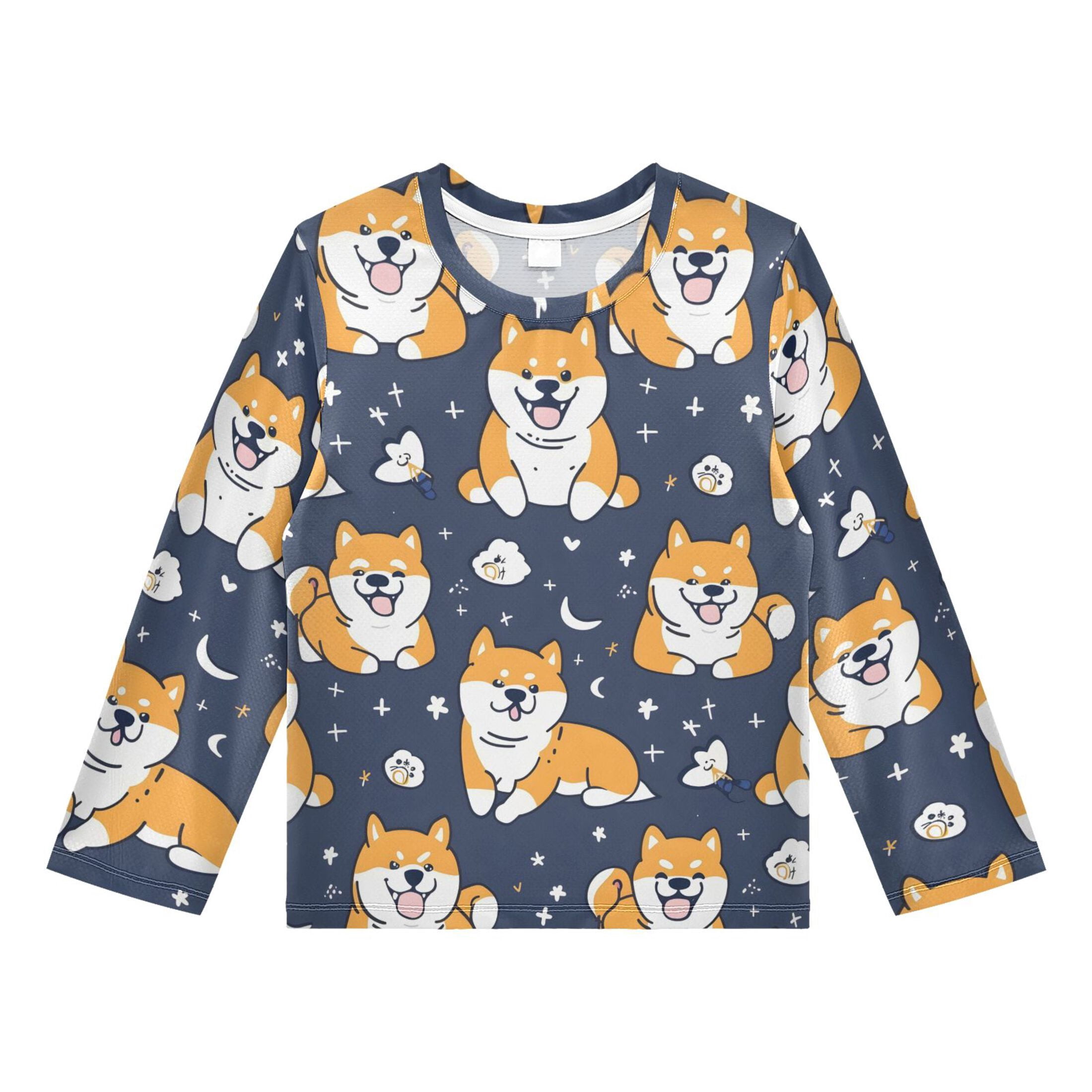 Corgi Boys' Rash Guard Shirts UPF 50 Plus Sun Protection Short Sleeve ...