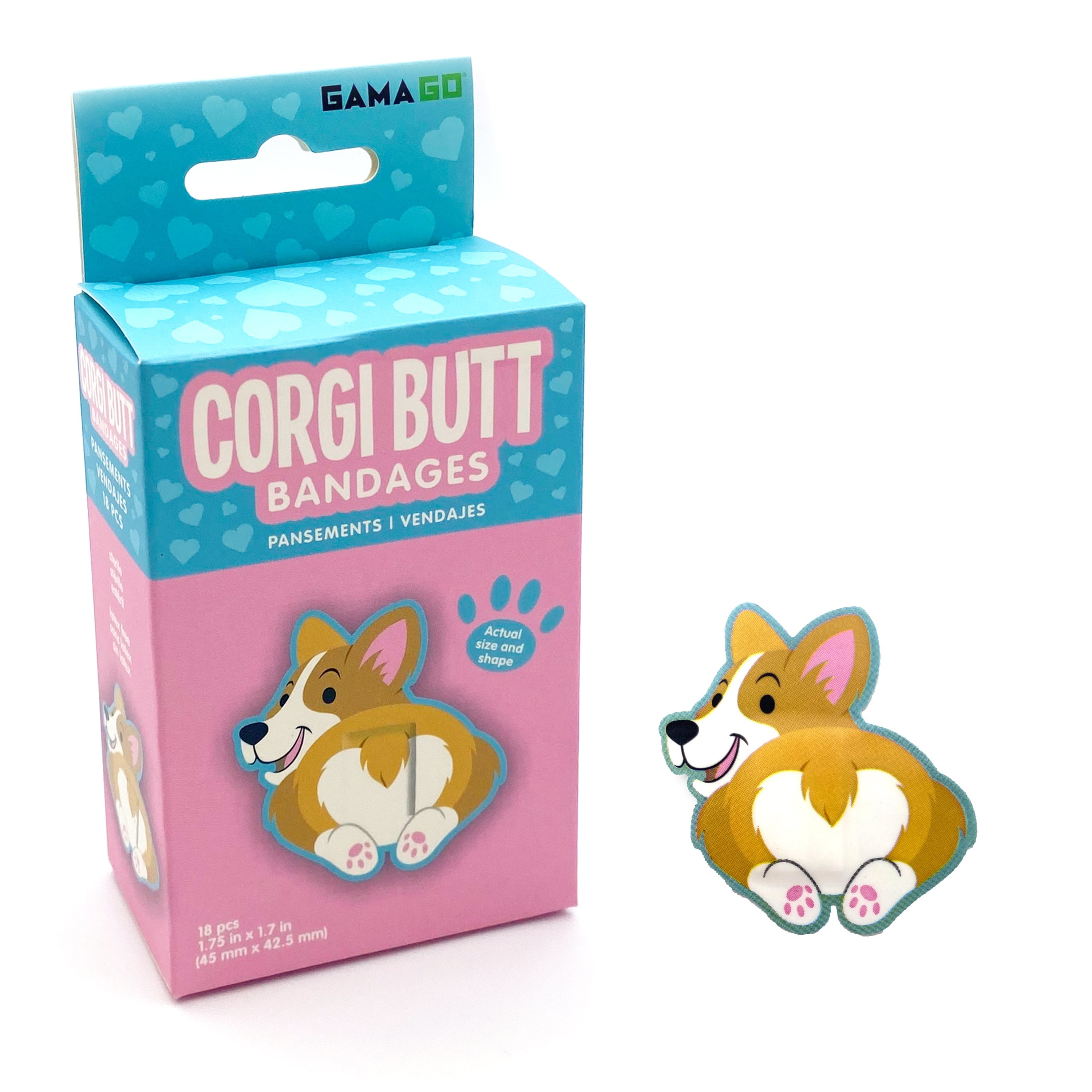 Corgi Butt Adhesive Bandages (Pack of 18)