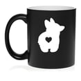 thumbnail image 1 of Corgi Butt Ceramic Coffee Mug Tea Cup Gift for Her, Women, Wife, Mom, Sister, Girlfriend, Coworker, Daughter, Birthday, Housewarming, Funny, Cute, Puppy, Pembroke Welsh, Dog Lover (11oz Matte Black), 1 of 1
