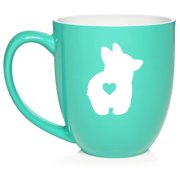 Corgi Butt Ceramic Coffee Mug Tea Cup Gift for Her, Women, Wife, Mom, Sister, Girlfriend, Coworker, Daughter, Birthday, Housewarming, Funny, Cute, Puppy, Pembroke Welsh, Dog Lover 16oz Teal