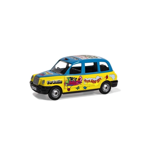 Corgi Diecast Model Cars - CC85930 The Beatles, London Taxi - 'Hello, Goodbye' - 1:36 Pre-Built Model Vehicles Toy, Classic Metal Die Cast Collectible, Auto Toys Models for Adults - Yellow