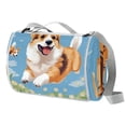 thumbnail image 1 of Corgi Canvas Outdoor Picnic Mat - Large Size for Family Use - Durable and Easy to Clean - Ideal for Outdoor Activities and Travel - Foldable and Lightweight Design, 1 of 6