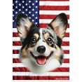 thumbnail image 1 of Corgi Cardigan Blue Merle - Best of Breed All-American Patriotic III Garden Flag, 1 of 1
