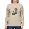 thumbnail image 1 of Corgi Chopper And Sidecar Sweatshirt Women -Fab Funky Designs, Female 4X-Large, 1 of 4