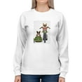 thumbnail image 1 of Corgi Chopper And Sidecar Sweatshirt Women -Fab Funky Designs, Female XX-Large, 1 of 4