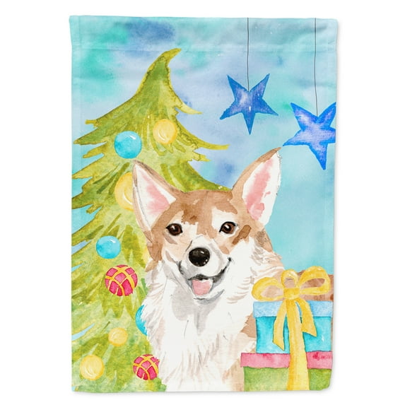 Corgi Christmas Garden Flag