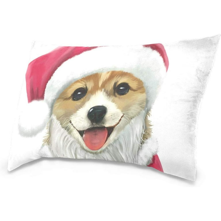 Corgi christmas pillow deals