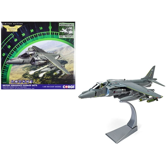 British Aerospace Harrier GR7A Aircraft "Afghanistan" (2007) Royal Air Force "The Aviation Archive" 1/48 Diecast Model by Corgi