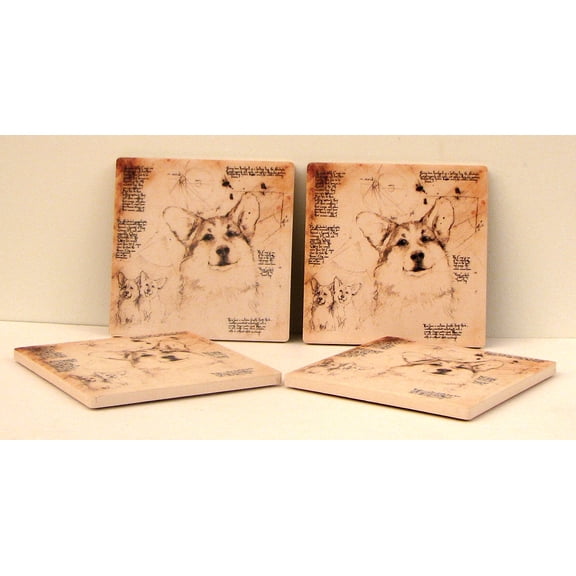 Corgi Coasters Set of 4