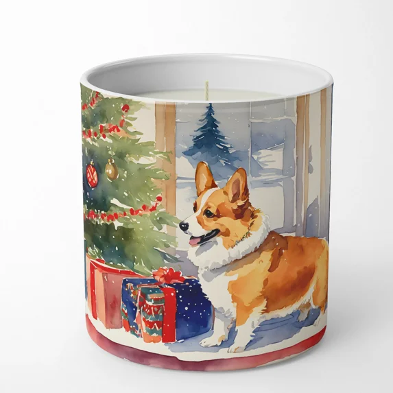 Corgi Cozy Christmas Decorative Soy Candle 3.25 in x 3.75 in