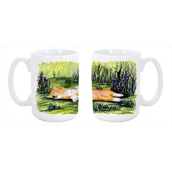 Corgi Dishwasher Safe Microwavable Ceramic Coffee Mug 15 oz.