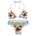 thumbnail image 1 of Corgi Dog Adjustable Strap Detachable Sponge Bikini Set - Two-Pack, for Beach and Pool Parties, 1 of 6