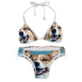 thumbnail image 1 of Corgi Dog Bikini Set with Detachable Sponge & Adjustable Strap, Two-Pack, Ideal for Beach & Pool, Swimsuit Swimsuits Bikini, 1 of 6
