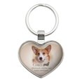 thumbnail image 1 of Corgi Dog Breed Heart Love Metal Keychain Key Chain Ring, 1 of 5