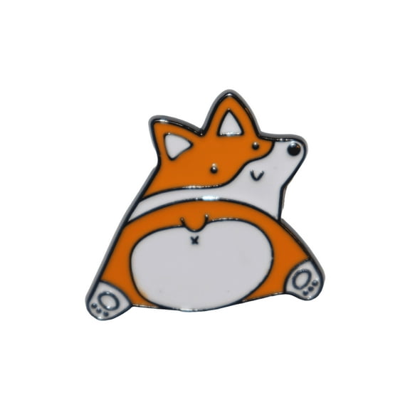 Corgi Dog Cartoon Inspired Metal Pin