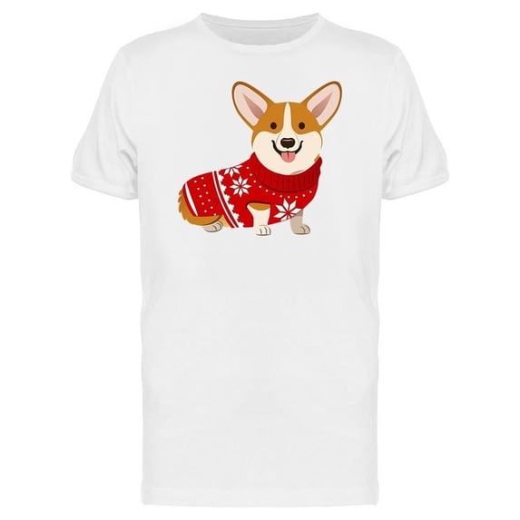 Corgi Dog Christmas Tee Men's -Image by Shutterstock