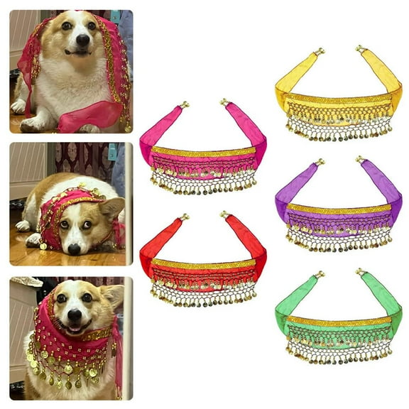 Corgi Dog Costume for DogsDog Waist Chain Butt Curtain ClothesBelly Dance Style with SequinDance Belt Belly Dancing SkirtPuppy Shaking Hip Dance Hip Scarf Decoration for Halloween Day