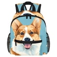 thumbnail image 1 of Corgi Dog Cute Book Bag with Adjustable Shoulder Strap, Large Capacity, Printed Design - Cute Accessories Backpack, 1 of 6