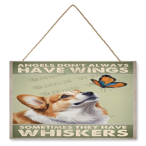 Corgi Dog Decor, Rustic Hanging Wood Plaque Sign, Cute Dog Wood Art Signs, Pet Lovers Gift, Dog Wall Decor, Home Office Decor, Living Room Decor, Bedroom Decor 10x16 inches