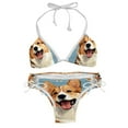 thumbnail image 1 of Corgi Dog Detachable Sponge Adjustable Strap Bikini Set Two-Pack Swim Suits - Ideal for Beach and Pool Scenes, 1 of 6