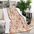 thumbnail image 1 of Corgi Dog and Flower Florals Blanket,Comfortable Soft Flannel Throw Blanket,All Season,Warm Lightweight Blankets for Sofa Bed Couch Living Room Chair,50"x60"(130x150cm), 1 of 4