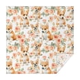thumbnail image 1 of Corgi Dog and Flower Florals Square Tablecloth,Waterproof Square Table Cover,Wipeable Spillproof Washable Table Cover for Home Kitchen Party Decor 42"X42"(107x107cm), 1 of 6