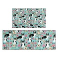 thumbnail image 1 of Corgi Dog and Flowers Kitchen Rugs Sets Of 2,Anti Fatigue Kitchen Mat Rugs Non Slip Washable,Decorative Kitchen Floor Mats for Kitchen,Sink,Laundry,17"x30"+17"x47", 1 of 7