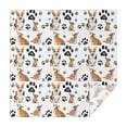 thumbnail image 1 of Corgi Dog and Footprints Square Tablecloth,Waterproof Square Table Cover,Wipeable Spillproof Washable Table Cover for Home Kitchen Party Decor 52"x52"(132x132cm), 1 of 6