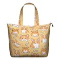 thumbnail image 1 of Corgi Dog and Footprints Travel Tote Bags for Women Carry On,Large Weekender Bags for Women Travel,Multi Functional Duffle Bag for Work,Shopping,Sports, 1 of 5