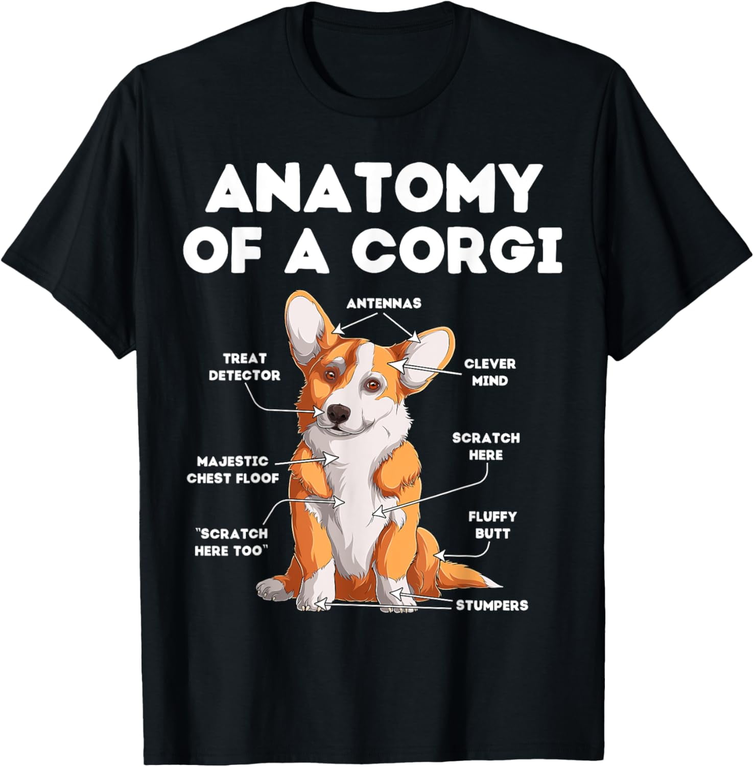Anatomia Di Un Corgi Divertente Maglietta Bianca - Foto 8