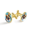 thumbnail image 1 of Corgi Dog Mens Cufflinks Set: Sophisticated Stainless Steel Silver Jewelry for Formal Attire, 1 of 6
