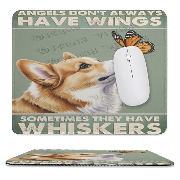 Corgi Dog Mouse Pad, Computer Mouse Mat Rectangle Waterproof Mousepad Non-Slip Rubber Base MousePads for Office Home Laptop 10"x12"