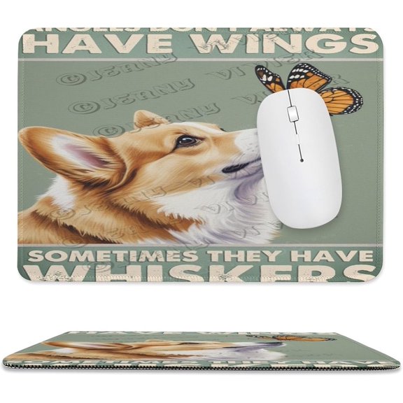 Corgi Dog Mouse Pad, Computer Mouse Mat Rectangle Waterproof Mousepad Non-Slip Rubber Base MousePads for Office Home Laptop 8"x10"
