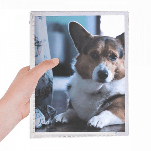 Corgi Dog Pet Animal Lonely Picture Notebook Loose Diary Refillable Journal Stationery