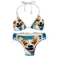 thumbnail image 1 of Corgi Dog Swimsuit Women Bikini Set with Detachable Sponge and Adjustable Strap, Two-Pack, Beach Pool Vacation., 1 of 6