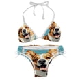 thumbnail image 1 of Corgi Dog Women's Detachable Sponge Adjustable Strap Bikini Set Swimsuit - Two-Pack for Beach Pool Party, 1 of 6