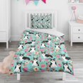 thumbnail image 1 of Corgi Dog and Flowers Duvet Cover and Pillowcase Set for Single Bedding, Bedroom Accessories for Kids Teens, 1 of 5