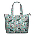 thumbnail image 1 of Corgi Dog and Flowers Travel Tote Bags for Women Carry On,Large Weekender Bags for Women Travel,Multi Functional Duffle Bag for Work,Shopping,Sports, 1 of 5