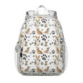 thumbnail image 1 of Corgi Dog and Footprints Backpack for School,Cute School Bag,Schoolbag with Adjustable Shoulder Straps & Padded Back,15"x11.42"x5.5", 1 of 6