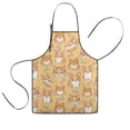 thumbnail image 1 of Corgi Dog and Footprints Kids Aprons for Girls and Boys,Adjustable Neck Strap Toddler Aprons for Kids Cooking Baking, 1 of 7