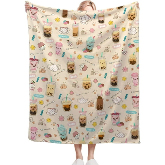 Corgi Donut Blanket Corgi Food Lovers Bread Burger Blanket Gift for Kids Teen Adults Super Soft Flannel Throw Blanket for Couch Bed Camping Plush Warm Home Decor,40x50 for Kids/Baby