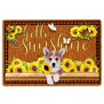 Door Mat Dog Hello Sunflower Butterfly NonSlip
